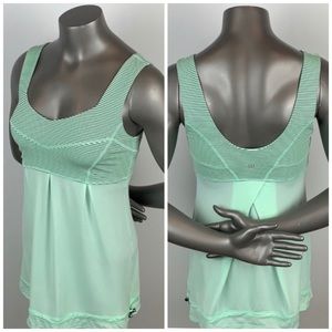 Lululemon | Fresh Teal Mini Stripe Tame Me Tank  6